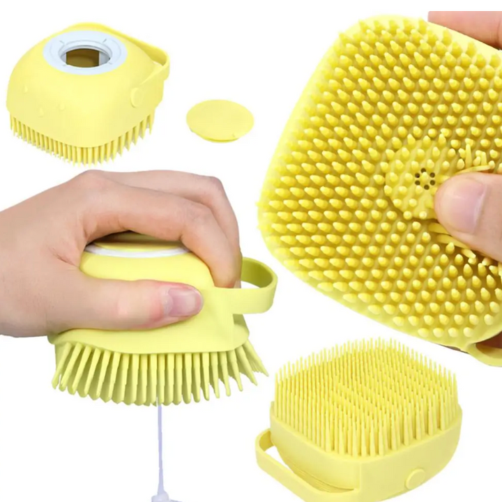 Lindo cepillo de baño para perros
