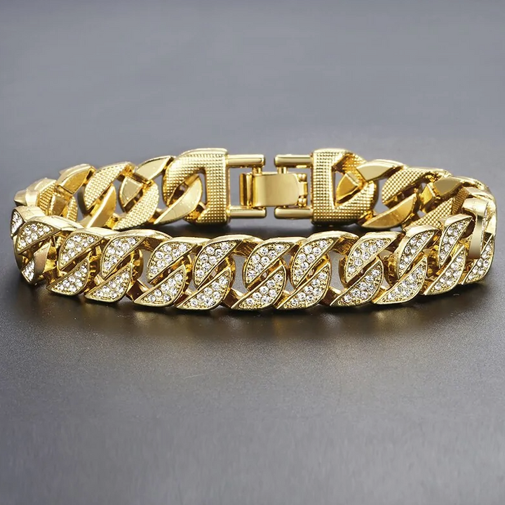 Pulsera cubana Miami Gold Curb