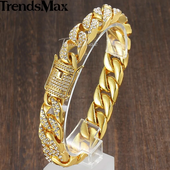 Pulsera cubana Miami Gold Curb