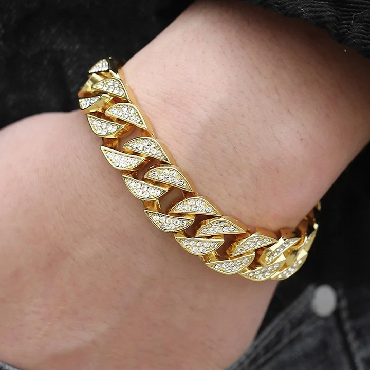 Pulsera cubana Miami Gold Curb