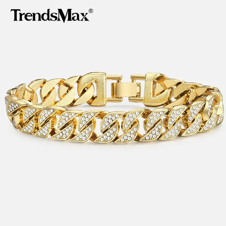 Pulsera cubana Miami Gold Curb