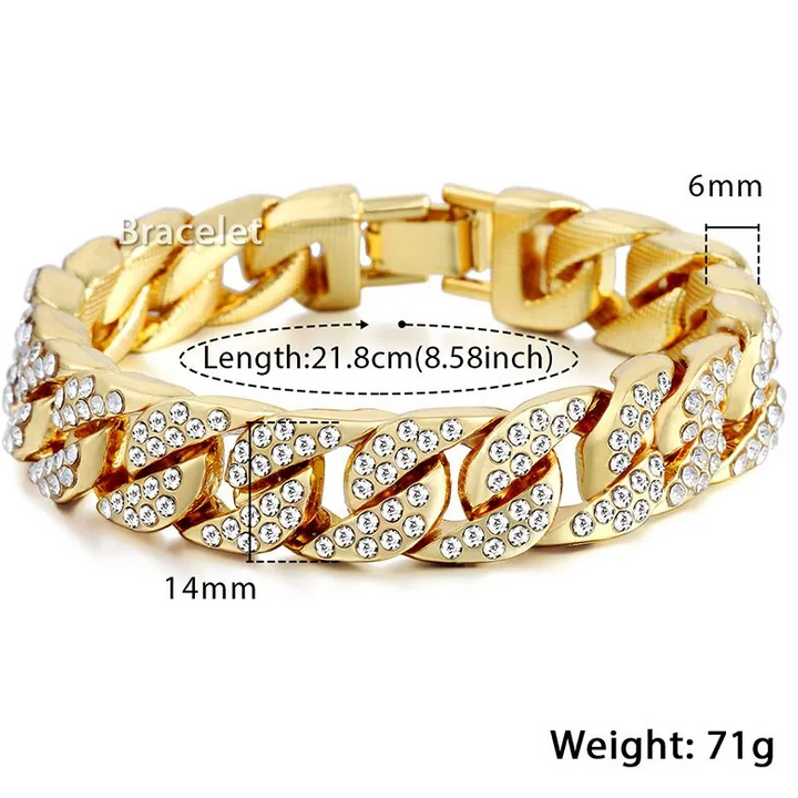 Pulsera cubana Miami Gold Curb