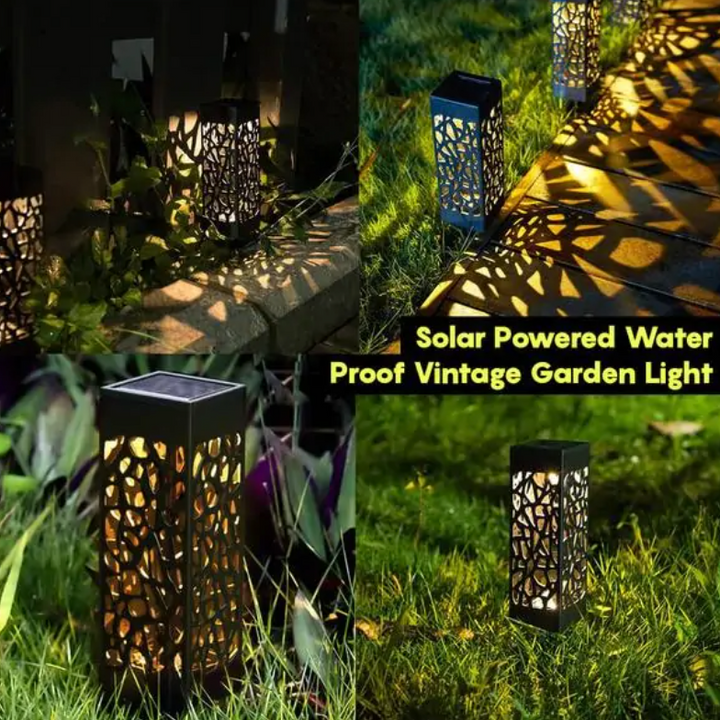 Lámpara de jardín vintage impermeable y con energía solar