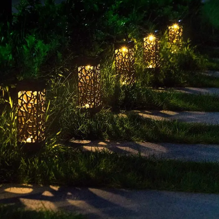 Lámpara de jardín vintage impermeable y con energía solar
