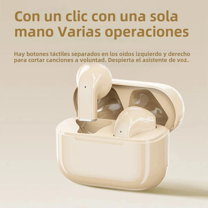 Auriculares inalámbricos Bluetooth Pro5S, miniauriculares estéreo portátiles para algunos juegos, deportivos, con reducción de ruido y batería de larga duración.