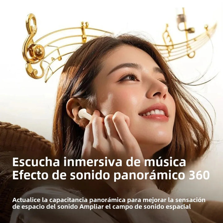 Auriculares inalámbricos Bluetooth Pro5S, miniauriculares estéreo portátiles para algunos juegos, deportivos, con reducción de ruido y batería de larga duración.