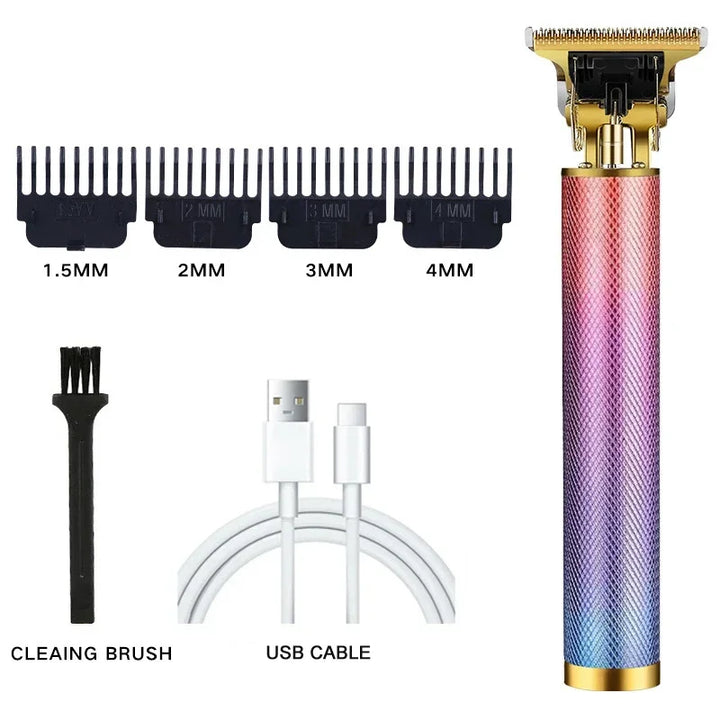 Cortadora de pelo eléctrica profesional T9 para hombres, recargable, afeitadora de peluquero, recortadora de pelo