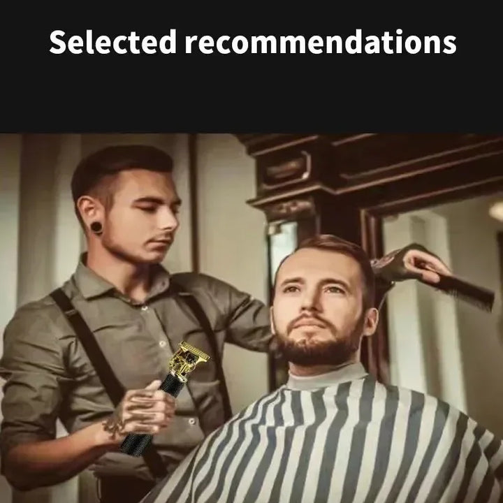 Cortadora de pelo eléctrica profesional T9 para hombres, recargable, afeitadora de peluquero, recortadora de pelo