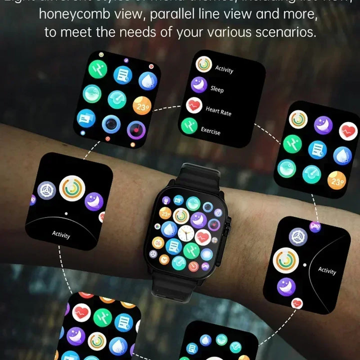 Nuevo reloj inteligente T800 U2 de 49 mm, 2024, para hombre y mujer, con NFC, GPS, seguimiento, Bluetooth, llamadas, música, juegos, carga inalámbrica.