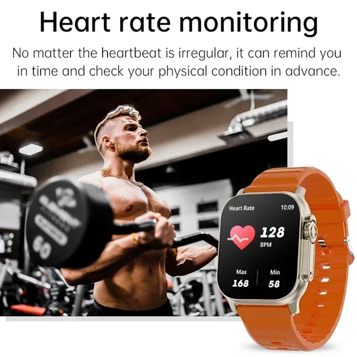 Nuevo reloj inteligente T800 U2 de 49 mm, 2024, para hombre y mujer, con NFC, GPS, seguimiento, Bluetooth, llamadas, música, juegos, carga inalámbrica.