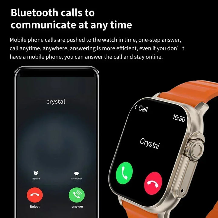 Nuevo reloj inteligente T800 U2 de 49 mm, 2024, para hombre y mujer, con NFC, GPS, seguimiento, Bluetooth, llamadas, música, juegos, carga inalámbrica.